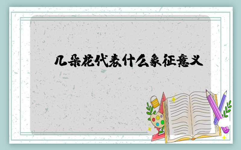  几朵花代表什么象征意义